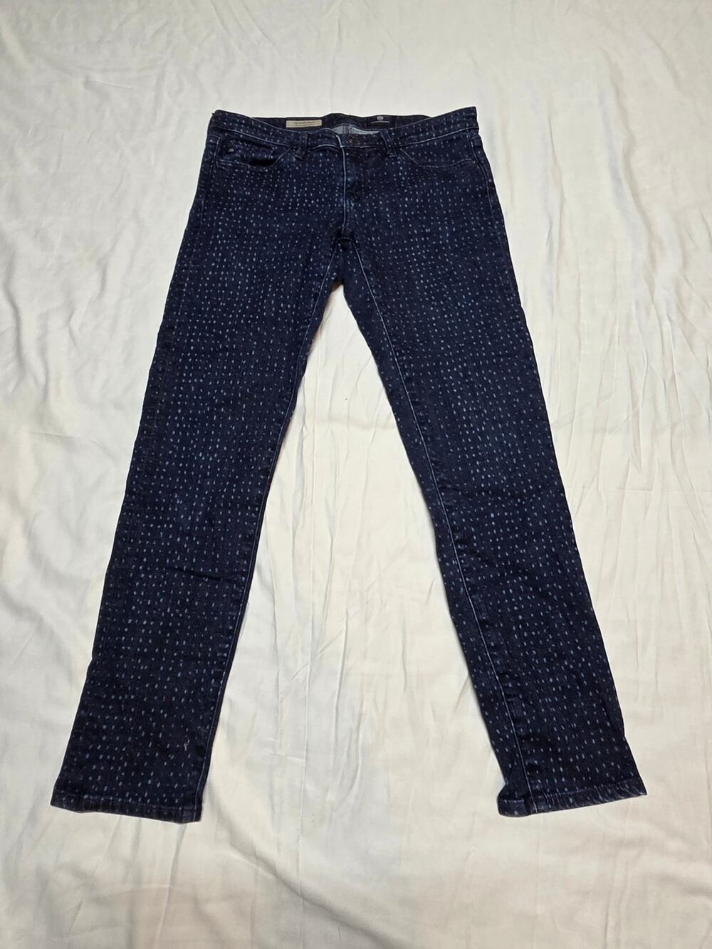 Ag Adriano Goldschmied Dark Indigo Polka Dot Jeans